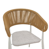 Scaun de gradina Raven, Alb - Gri, 57x62x78 cm - Alb