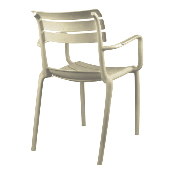 Scaun de grădină stivuibil Almea, polipropilenă, cappuccino, 58x56x82 cm