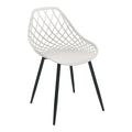 Scaun de gradina Suan picioare metal negru alb 56x49x82 cm