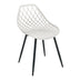 Scaun de gradina Suan picioare metal negru alb 56x49x82 cm