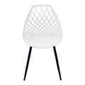 Scaun de gradina Suan picioare metal negru, alb, 56x49x82 cm, perspectiva suplimentara