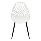 Scaun de gradina Suan picioare metal negru, alb, 56x49x82 cm