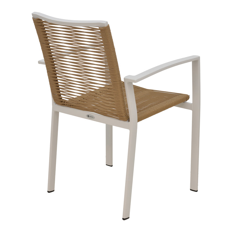Scaun de plaja din aluminiu si tex Maron, șampanie, Maro - Natural, 57x63x83 cm - Natural