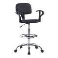 Set De Mobilier De Birou Scaun de receptie Icina I cu role neagra 58x54x102-123cm