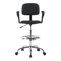 Scaun de receptie Icina I cu role, neagra, 58x54x102-123 cm, perspectiva suplimentara