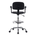 Scaun de receptie Icina I cu role, neagra, 58x54x102-123 cm, foto produs