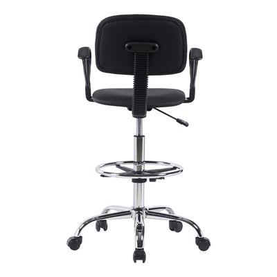 Scaun de receptie Icina I cu role, neagra, 58x54x102-123 cm, foto produs