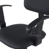 Scaun de receptie Icina I cu role, neagra, 58x54x102-123 cm, foto produs 6