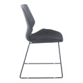 Scaun de vizitator, autentic negru cu perna, 47x52x85 cm, imagine suplimentara