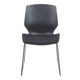 Scaun de vizitator, autentic negru cu perna, 47x52x85 cm