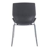 Scaun de vizitator, autentic negru cu perna, 47x52x85 cm