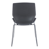 Scaun de vizitator, autentic negru cu perna, 47x52x85 cm, perspectiva suplimentara