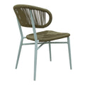 Scaun din aluminiu cu ratan Agus stivuibil, Alb, 55x63x77 cm, imagine suplimentara