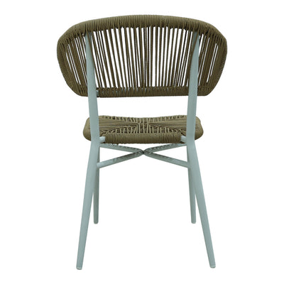 Scaun din aluminiu cu ratan Agus stivuibil, Alb, 55x63x77 cm, perspectiva suplimentara