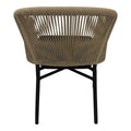 Scaun din aluminiu Legana cadru antracit-ratan, Natural, 56x66x82 cm, perspectiva suplimentara