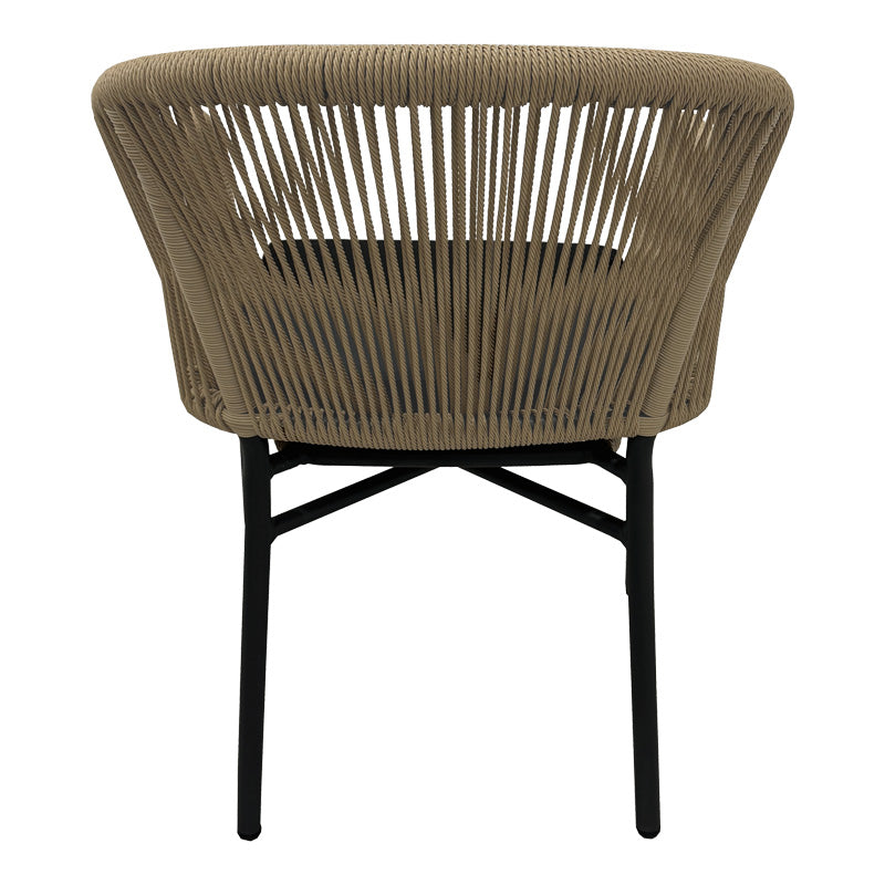 Scaun din aluminiu Legana cadru antracit-ratan, Natural, 56x66x82 cm, perspectiva suplimentara