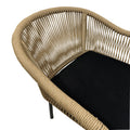 Scaun din aluminiu Legana cadru antracit-ratan, Natural, 56x66x82 cm, foto produs