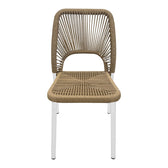 Scaun din aluminiu Norture, Alb-Ratan, 45x63x82 cm, perspectiva suplimentara