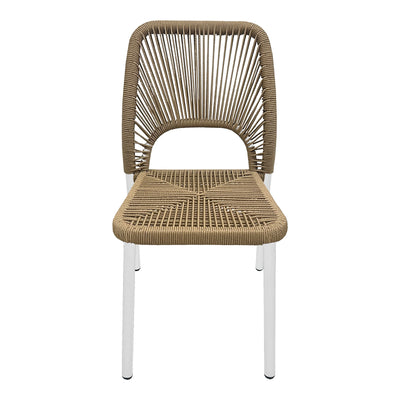 Scaun din aluminiu Norture, Alb-Ratan, 45x63x82 cm, perspectiva suplimentara