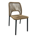 Scaun din aluminiu Norture, Antracit-Ratan, 45x63x82 cm