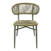 Scaun din aluminiu-pe ratan Agus stivuibil, maro, 55x63x77 cm, perspectiva suplimentara