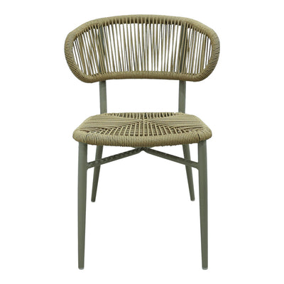 Scaun din aluminiu-pe ratan Agus stivuibil, maro, 55x63x77 cm, perspectiva suplimentara