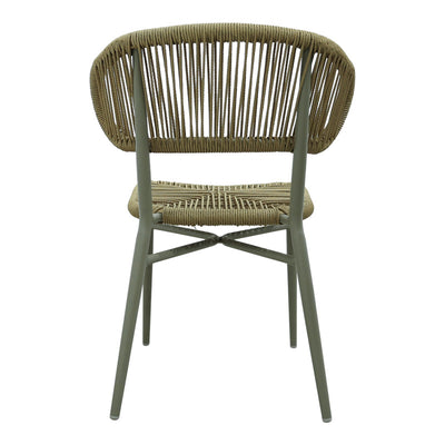 Scaun din aluminiu-pe ratan Agus stivuibil, maro, 55x63x77 cm, foto produs