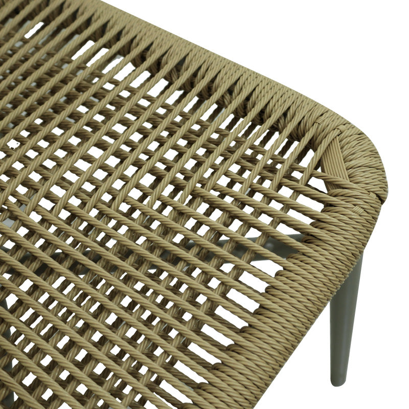 Scaun din aluminiu-pe ratan Agus stivuibil, maro, 55x63x77 cm, foto produs 7