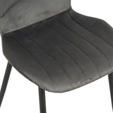 Scaun cu funcție de accent Jelour, Catifea, Galbenă, 46x60x84 cm - Antracit
