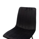 Scaun cu tapiterie din catifea galbena, Noor, Catifea și metal, 44x53x86 cm - Negru