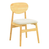 Scaun Cardith, lemn rubberwood si plywood, 48x51x78 cm - Gri-Bej