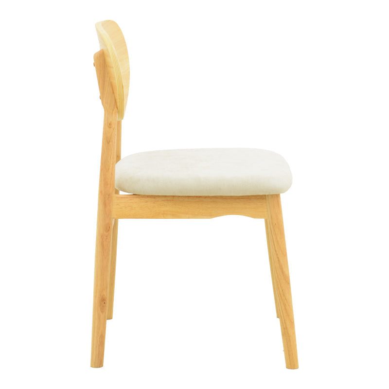 Scaun Cardith, lemn rubberwood si plywood, 48x51x78 cm - Gri-Bej