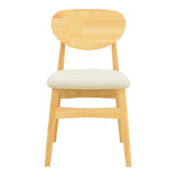 Scaun Cardith, lemn rubberwood si plywood, 48x51x78 cm - Gri-Bej