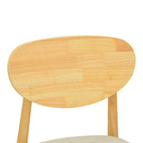 Scaun Cardith, lemn rubberwood si plywood, 48x51x78 cm - Gri-Bej