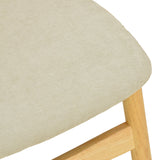 Scaun Cardith, lemn rubberwood si plywood, 48x51x78 cm - Gri-Bej