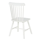 Scaun din lemn de cauciuc Melia, Lemn, Alb, 45x51x87 cm
