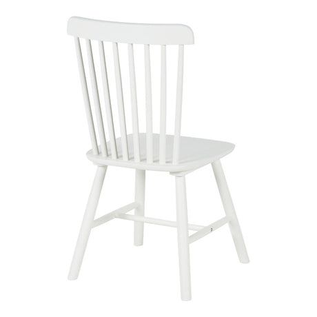 Scaun din lemn de cauciuc Melia, Lemn, Alb, 45x51x87 cm