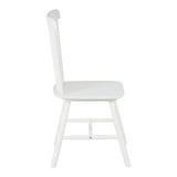 Scaun din lemn de cauciuc Melia, Lemn, Alb, 45x51x87 cm