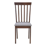 Scaun din lemn Houston, rubberwood, finisaj, nuc, 40x49x94 cm - Nuc