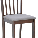 Scaun din lemn Houston, rubberwood, finisaj, nuc, 40x49x94 cm - Nuc