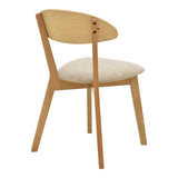 Scaun din lemn masiv Canon, cu tapițerie gri-bej, rubberwood, 43x43x79 cm