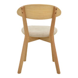 Scaun din lemn masiv Canon, cu tapițerie gri-bej, rubberwood, 43x43x79 cm