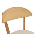 Scaun din lemn masiv Canon, cu tapițerie gri-bej, rubberwood, 43x43x79 cm, foto produs 7