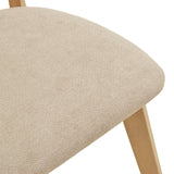 Scaun din lemn masiv Canon, cu tapițerie gri-bej, rubberwood, 43x43x79 cm