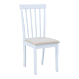 Scaun din lemn Houston, rubberwood, finisaj, nuc, 40x49x94 cm - Alb