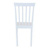 Scaun din lemn Houston, rubberwood, finisaj, nuc, 40x49x94 cm - Alb