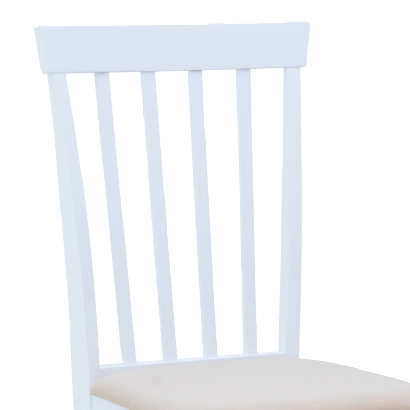 Scaun din lemn Houston, rubberwood, finisaj, nuc, 40x49x94 cm - Alb