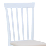 Scaun din lemn Houston, rubberwood, finisaj, nuc, 40x49x94 cm - Alb