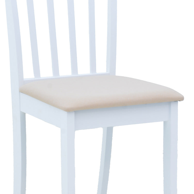 Scaun din lemn Houston, rubberwood, finisaj, nuc, 40x49x94 cm - Alb