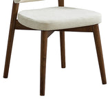 Scaun Siena, lemn de hevea si tapiterie, 48x50x81 cm - Nuc